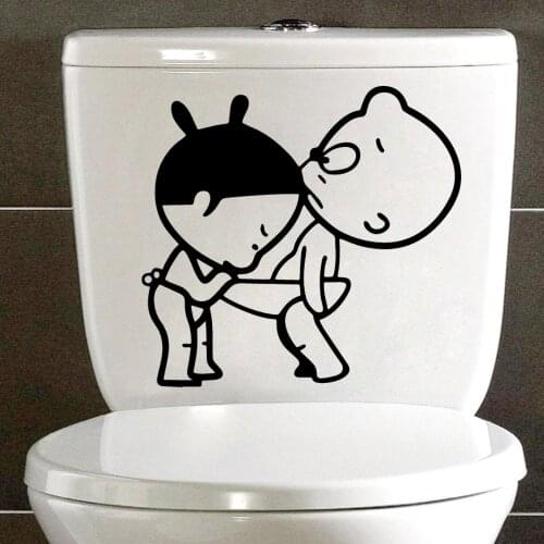 Beauty Toilet Vinyl Kitchen Wall Stickers Wallpaper Removable Vinyl Mural Wallpaper Art Decals