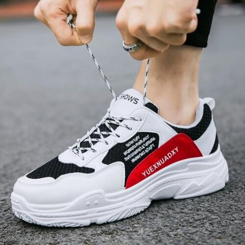 Men Sneakers Summer Trainers Breathable Casual Shoes Couple Footwear Unisex Zapatos Hombre Male Footwear White Daddy Shoes 2.5a