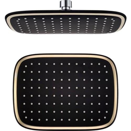 10inch square gold and black color waterfall shower head high qualtiy top shower overhead shower TH598