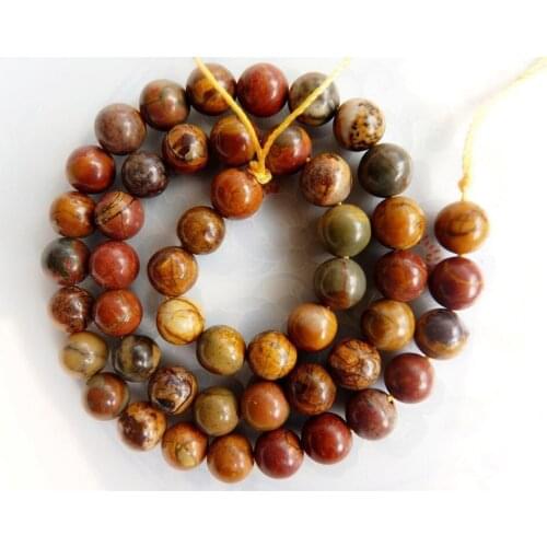Hot new Fashion Multicolored 10mm Picasso Stone Round Loose Beads Accessory Parts Fashion Jewelry Making Design 15'' AAA W0006