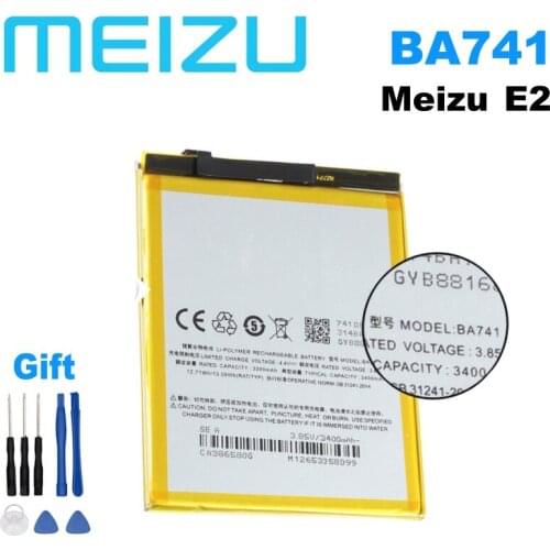 Meizu 100% Original Battery 3400mAh BA741 For Meizu Meilan E2 Phone Latest Production High Quality Battery+Tracking Number