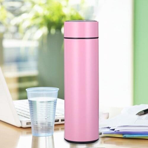 Multi-color Smart Temperature Insulation Water Bottle 500ml Stainless Steel Led Vacuum Cup Digital Display Portable Water Bottle