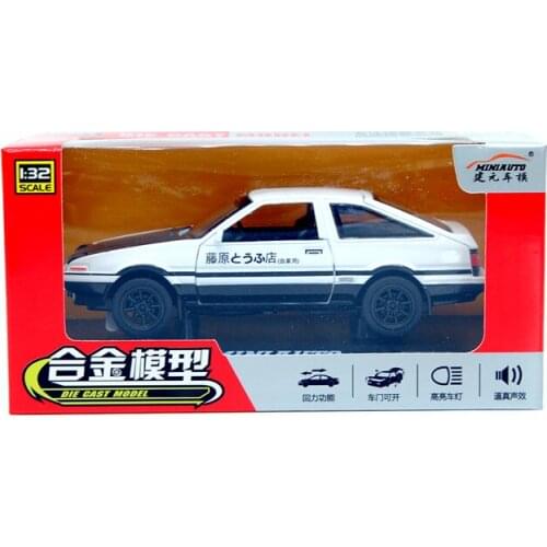 Metal 1/32 Toyota AE86 Alloy Simulation Car Model Pull Back Car Decoration Model Childrens Toy Boy Gift