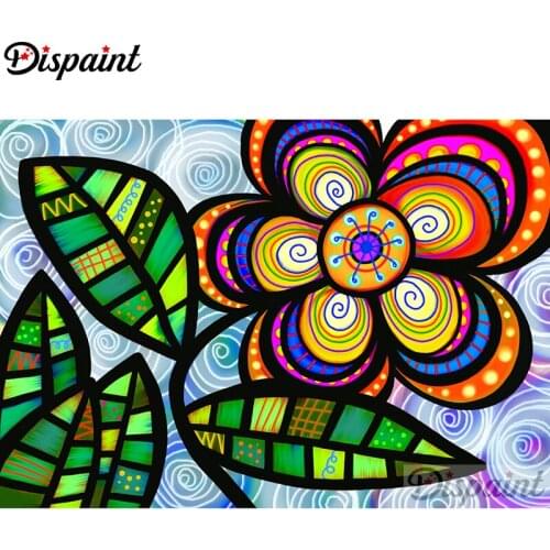 Dispaint Full Square/Round Drill 5D DIY Diamond Painting "Colored flower" Embroidery Cross Stitch 3D Home Decor A11826