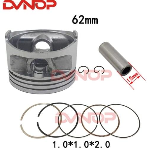 Motorcycle 62mm Piston 15mm Pin Ring 1.0*1.0*2.0mm Set For Zongshen Tsunami CG200 200 Piaggio PZ150 PZ 150 Egine Spare Parts