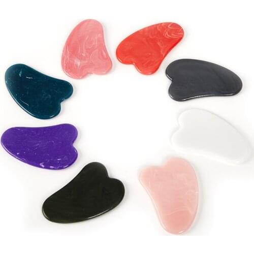 1PCS Natural Jade Stone Gua Sha Massage Board Rose Quartz Guasha Plate Jade Face Massager Scrapers Tools For Face Neck Back Body