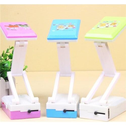 Rechargeable LED Folding Desk Lamp Student Eye Lamp Desktop Cartoon Table Lamp Super Bright 12 Lamp Use Home Office Dorm