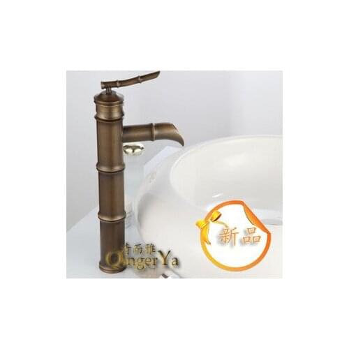 Supply of high-quality all-copper cold basin taps antique copper heightening 8822 C models on stage basin faucet