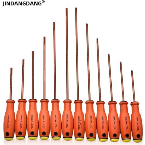 S2 Steel Screwdriver With Magnetic Cross Slotted Screwdriver Insulated Handle Electrician Household Repair Hand Tool