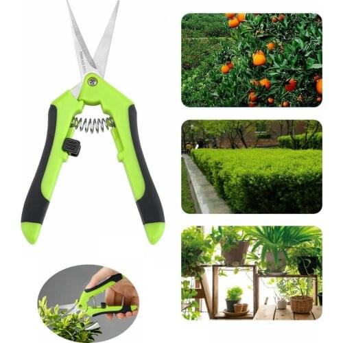 Garden Pruning Shears Grape Fruit Picking Scissors Pruner Cutter Stainless Steel Household Potted Trim Weed Branches Pruner Tool