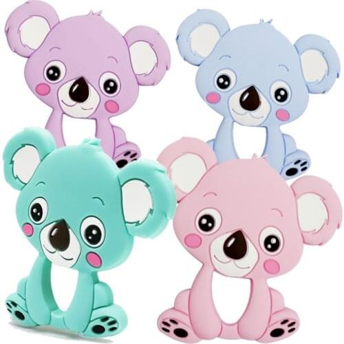 Silicone Teether Rodent Cartoon Animals Food Grade Silicone Pandents DIY Teething Toys For Teeth Tiny Rod Baby Teethers Gift