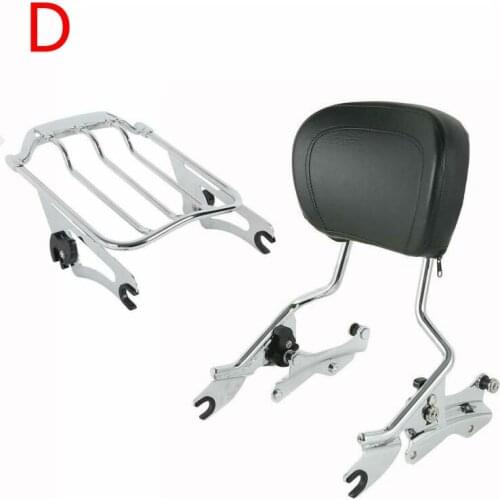 Motorcycle Sissy Bar Air Wing Luggage Rack Docking For Harley Touring Street Glide Road King Road Glide Electra Glide 2014-2020