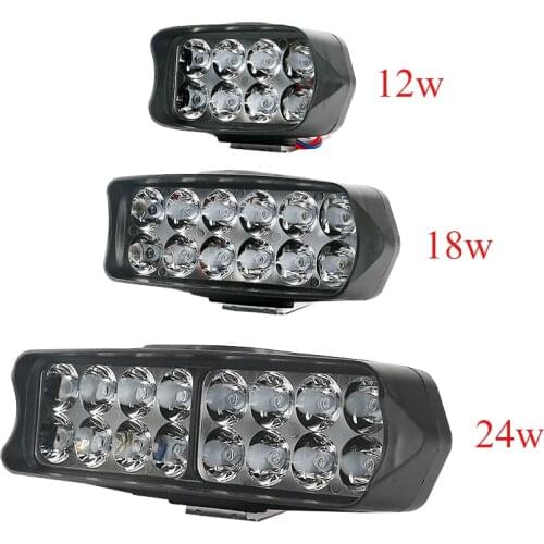 Motorcycle work lights LED bar 12w/18w/24w/ Motorbike auxiliary lights LED Moto Lights 6000k spotlights fog lamp Headlights