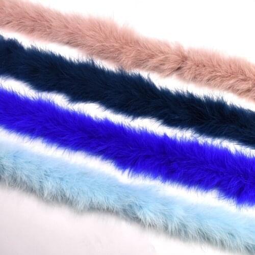 2Meters Soft Fluffy Marabou Turkey Feathers Boa Carnival Party Decoration DIY Colored Plume for Crafts Costume Home Accessories