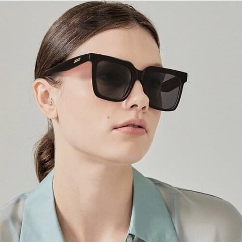 2021 Brand Square Sunglasses Woman Oversized Black Style Shades For Women Big Frame Fashion Sunglasses Female UV400 Glasses
