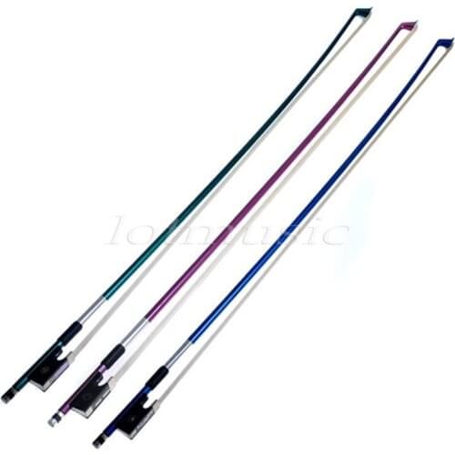 3 Set Blue And Green And Purple Carbon Fiber Violin BowS Stunning Bow 1/4 Parts