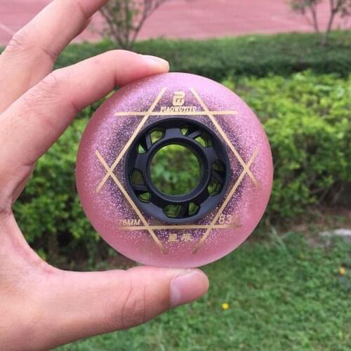 8 pcs/lot 83A Durable PU FSK Slalom Wheel for Inline Skates Shoes Blue Pink Elastic Grip Rodas for SEBA High HL HV IGOR KSJ WFSC