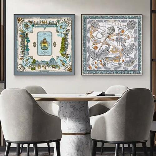 Abstract canvas painting posters Animal Canvas and Prints modern Wall art square Picture for Living Room Bedroom Home Decoration