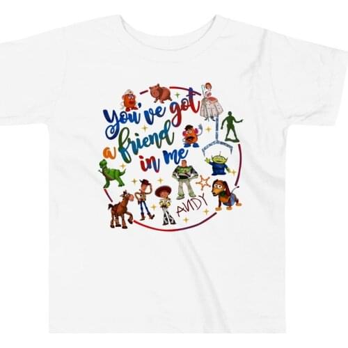 You've Got A Friend In Me Andy T Shirt Story Toy Shirt Kids Summer Clothes Cotton Casual Girls Boys Shirts Children Tees Tops
