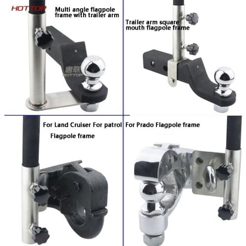 For Land Cruiser Patro Y62 Prado Raptor SUVS Flagpole Base Desert Dragging Coupling Flagpole Holder