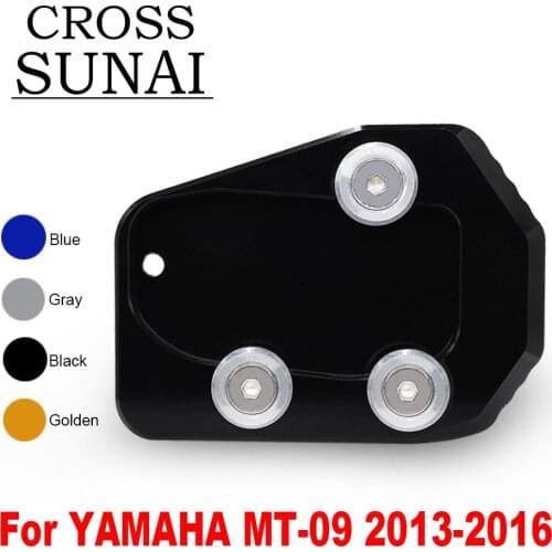For MT09 Tracer FZ09 2013 2014 2015 2016 Motorcycle Stands Foot Kickstands Enlarger Plate CNC Side Stand Extension Plate pad