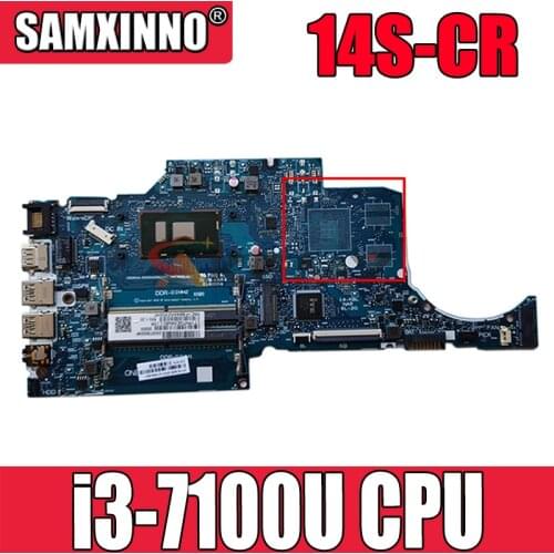 For Hp 14S-CR 14S-CF 14-CF Laptop Motherboard L41568-601 L41568-001 With Core i3-7100U Processor DDR4 MB 100% Tested Fast Ship