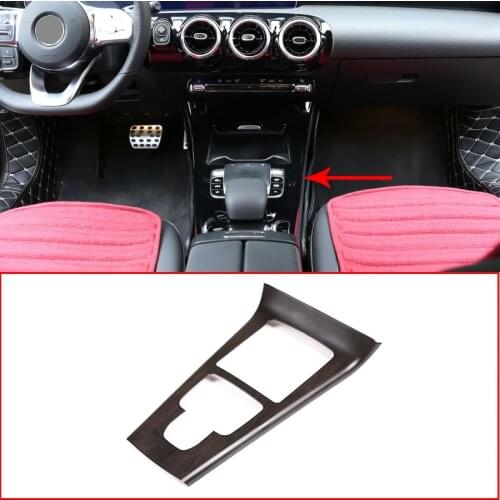 Oak Wood Grain ABS For Mercedes Benz A Class W177 2019 Car Center Console Protection Frame Trim Accessories