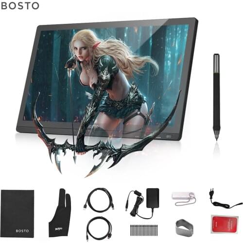 BOSTO mini graphics tablet 22HD Drawing Tablet Monitor 21.5 Inch IPS Display Screen 1920*1080 Resolution with Adjustable Stand