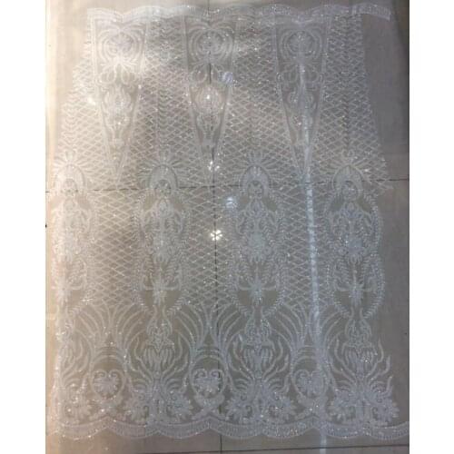 Good design SYJ-33128 french lace with sequins elegant lace fabric Embroidered tulle fabric hot sales