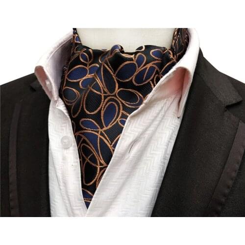 Personality Geometric Pattern Men Neck Ascot High Class Cravat Ties