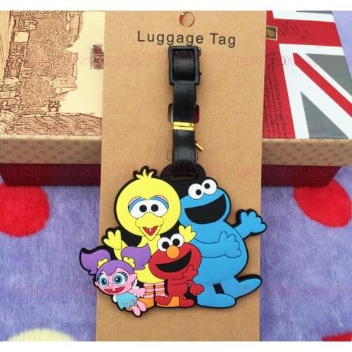 IVYYE Sesame Street Elmo Anime Travel Accessories Luggage Tag Suitcase ID Address Portable Tags Holder Baggage Labels New