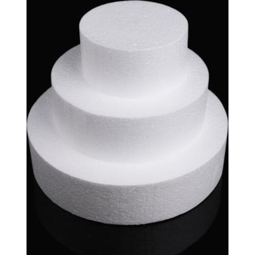 Hot Kitchen Accessories Cake Dummy Modelling Sugar craft Party DIY Model Cake Round Foam Mould Polystyrene 4/6/8 inch