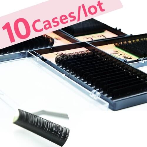 MASSCAKU Eyelashes Makeup Maquiagem 10 Cases lot 16 Rows tray Individual Eyelash False Eyelash Natural Soft Lashes Cilios