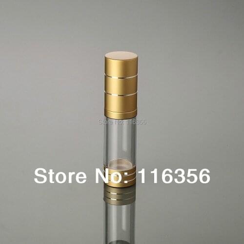 15ML matt gold airless bottle or plastic lotion bottle with airless pump