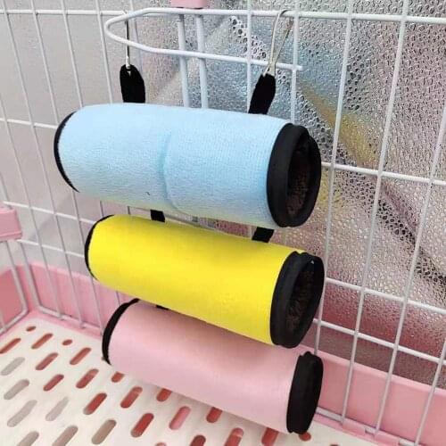 Cute Tunnel Design Pink Winter Hamster Guinea Pig Squirrel Sleep Bed House Supplies Animal Accessory Warm And Soft Sleeping Nest
