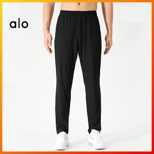 Alo Yoga Mens Sports Pants Summer Outdoor Fitness Pants Gym Trousers Running Pants Lightweight And Breathable Quick-drying