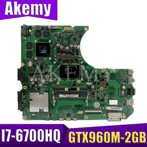 N552VW Laptop motherboard for ASUS VivoBook Pro N552VW N552VX N552V original mainboard HM170 W/ I7-6700HQ GTX960M-2GB