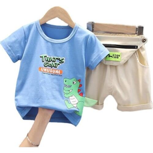 New Summer Baby Girl Clothes Suit Children Boys Cartoon T-Shirt Shorts 2Pcs/Sets Toddler Sports Costume Outfits Kids Tracksuits