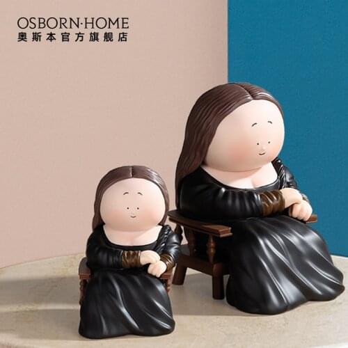 OSBORN Creative Home Decor Figurine Resin Statue Mona Lisa Figure Decoracion Ornament