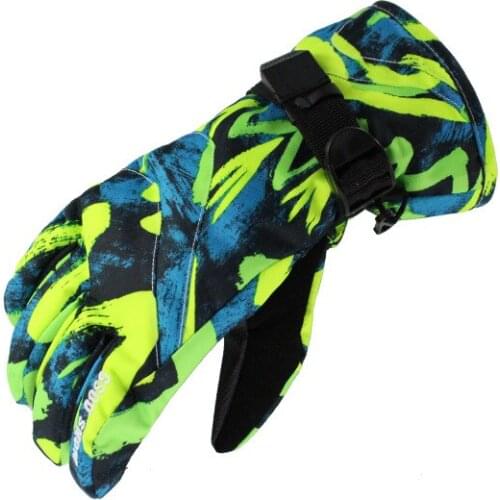 -30 Children Snow Gloves winter outdoor sports Mittens Waterproof Windproof Snowboarding gloves Kids Ski Glove for boys or girls