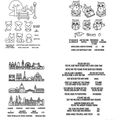 ZhuoAng Cute little animal Clear Stamps/Card Making Holiday decorations For scrapbooking Transparent stamps