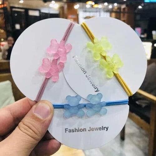 2021 New Style Hot Selling Fashion Hair Band Lovely Bear Hair Rope Hair Ring Bear