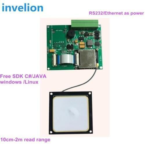 Access Control Systems middle distance small rfid reader 1m / USB 2.0 desktop uhf rfid reader RS232