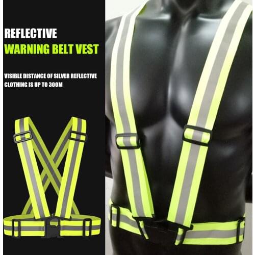 Night Running Reflective Straps Vest Traffic Night Work Security Clothing Elastic Stripes Jacket for Night Running Cycling