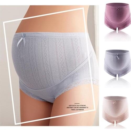 3PCS Maternity Pants Women High-Waist Underwear Pregnant Cotton Breathable Belly lift Maternity Clothes Quality Cotton Panties
