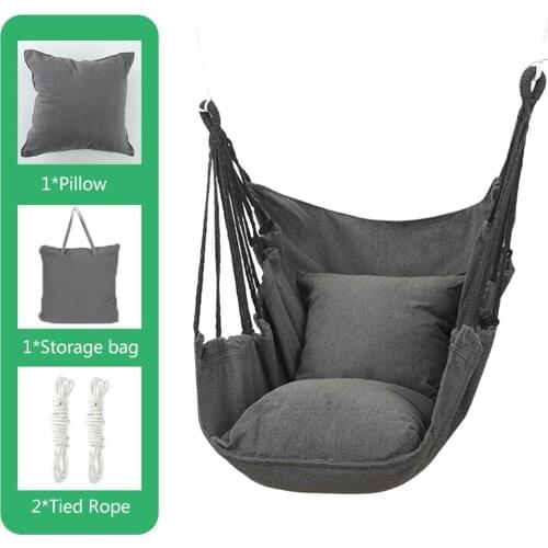 Outdoor Portable Camping Hammock Chair Hanging Rope Swing Hanging Bed Hunting Sleeping Chairs Bed Canvas Hammock For Bedroom