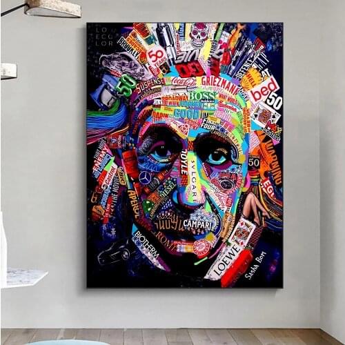 5D Diamond Painting Graffiti Einstein Art Colorful Full Drill Cross Stitch Kits Mosaic Rhinestone Picture Embroidery Home Decor