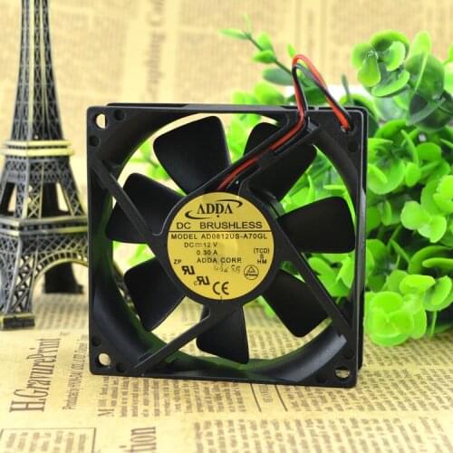 FOR ADDA 8025 8cm chassis fan / power supply fan 0.3A AD0812US-A70GL 8cm