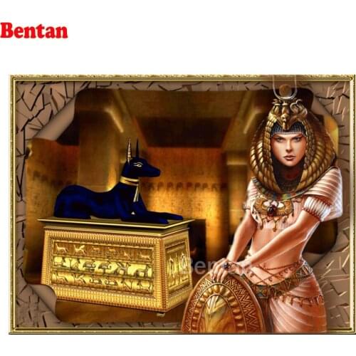 Egyptian Woman Diy Diamond Embroidery Full Square Rround Drill 5D Diamond Painting Cross Stitch Rhinestone Mosaic Home Decor