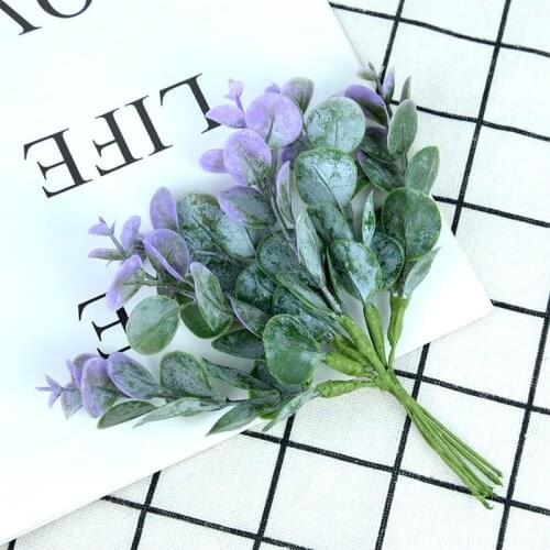 12 Pieces Fake Plant Eucalyptus Money Leaves Bunch Artificial Flower Bouquet For Home Decoration Wedding Birthday Party Supplies